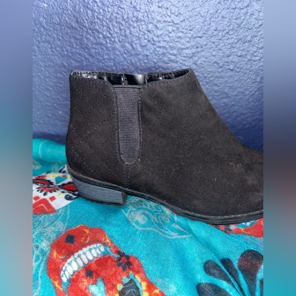 Cat&Jack little girls size 1 black first suede booty - Picture 5 of 8